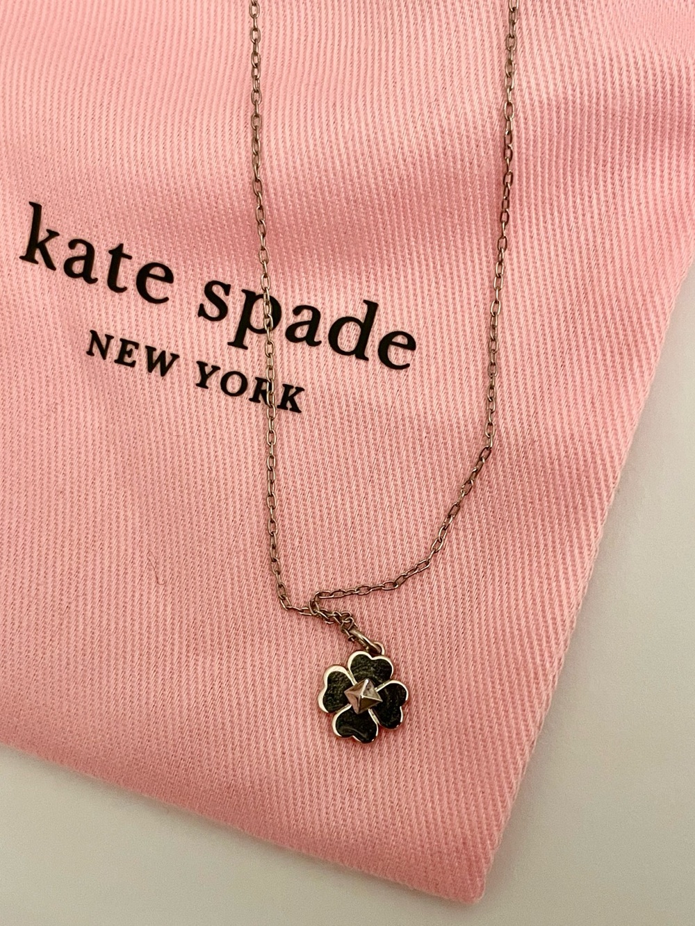 Kate Spade ♠️ Silver Spade Flower Mini Pendant